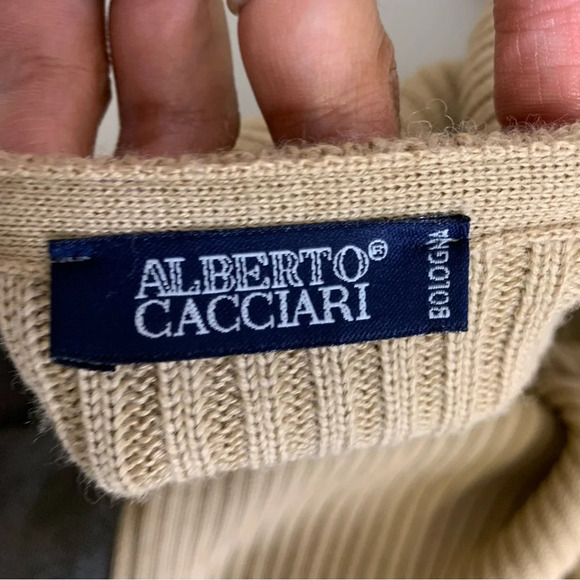 90s Vintage Alberto Cacciari Merino Wool Blend Front Zip Up Jacket No Size - Picture 9 of 11